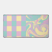 Chèques et perles Pastel Rose, Jaune, Violet & Ver (Recto)