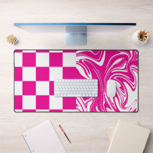 Chèques et permules en Magenta et Blanc