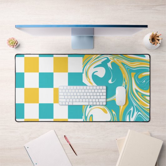 Chèques et permules en Turquoise, Jaune et Blanc (Bureau 1)