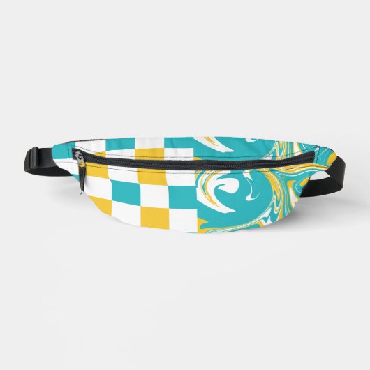 Chèques et permules en Turquoise, Jaune et Blanc (Recto)