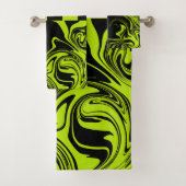 Chèques et permules - Lime vert et noir (En situation)