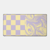 Chèques et tourbillons - Pastel Jaune et Violet (Recto)