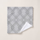 Chèques gris foncé et clair croisés Bain Tow (Gant de toilette)