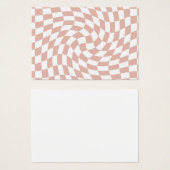 Chèques Retro Dusty Rose rose sable À damiers (Devant & derrière)