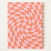 Chèques Retro Pastel Peach Checks Warped Checkerbo (Dos)