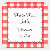 Chèques rouges Stickers personnalisées à pores bla (Devant)