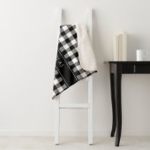 Chèques Rustiques Noir Et Blanc Plaid Nom (En situation)