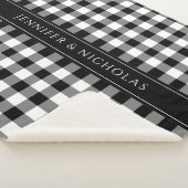 Chèques Rustiques Noir Et Blanc Plaid Nom (3/4)