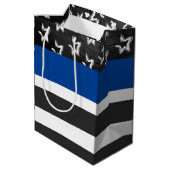 Cheques to Retirement Police Officer Medium Cadeauzakje (Achterkant Gekanteld)