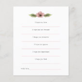 Cher Bébé Voeux Fleur sauvage Carte - Dusty Rose F (Dos)