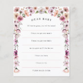 Cher Bébé Voeux Fleur sauvage Carte - Dusty Rose F (Devant)