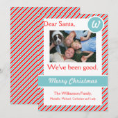 Cher Carte photo de vacances Père Noël (Devant / Derrière)