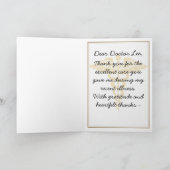 Cher docteur Carte de remerciements (Intérieur)