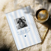 Cher Journal de deuil de fille à rayures bleues
