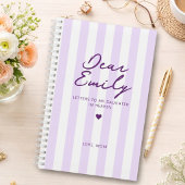 Cher Journal de tristesse de fille à rayures viole
