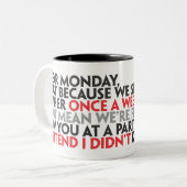 Cher lundi Mug (Devant gauche)