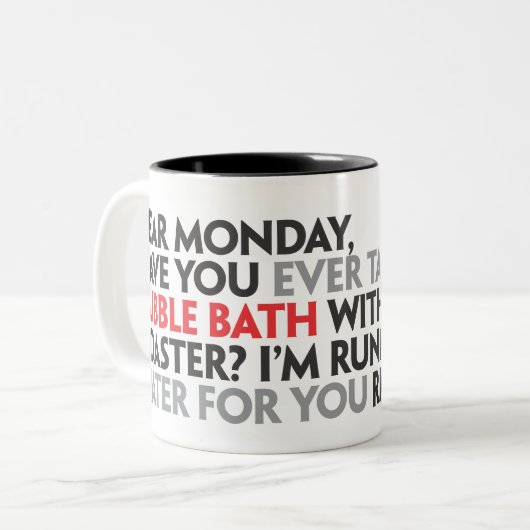 Cher lundi Mug (Devant gauche)