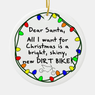 Cher ornement de Noël de vélo de saleté de Pèr