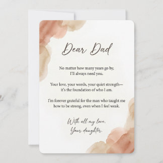 Cher Papa Carte de Fête des Pères à l'aquarelle To