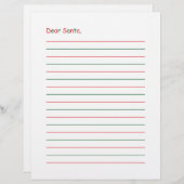 Cher papeterie Père Noël (Devant / Derrière)