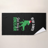 Cher Père Noël Apporte Un Dinosaure (Serviette de bain)