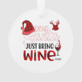 Cher Père Noël, Apportez Juste L'Ornement Du Vin (dos)