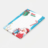 Cher Père Noël Cadeau Canne à Sucre Post-It Notes (Incliné)