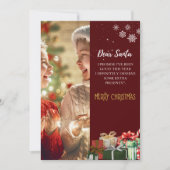 Cher Père Noël Carte de Noël drôle - Cartes de fêt (Devant)