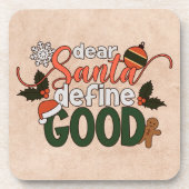 Cher Père Noël définir bon Noël | DESSOUS DE VERRE (Devant)