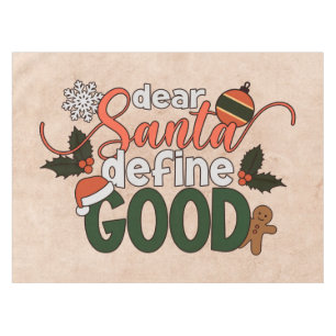Cher Père Noël définir bon Noël   Nappe