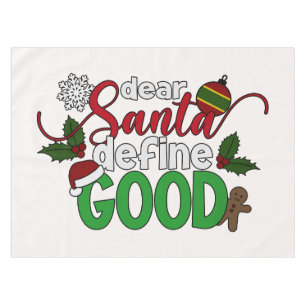 Cher Père Noël définir bon Noël   Nappe