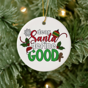 Cher Père Noël définir bon Noël   Ornement