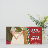 Cher Père Noël Définir Bonne Carte Noël (Debout devant)