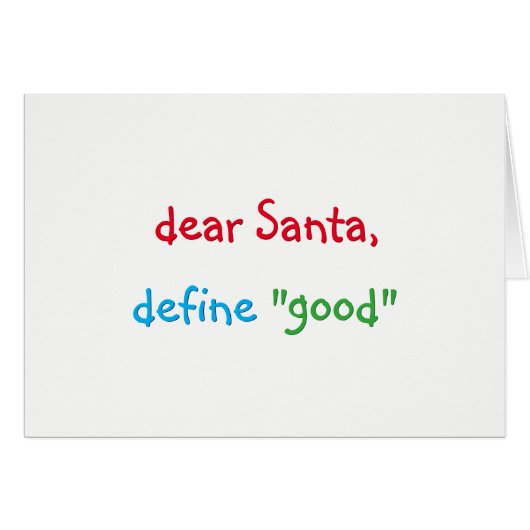 Cher Père Noël Définir de bonnes vacances de Noël  (Devant horizontal)