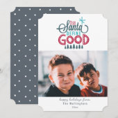 Cher Père Noël Définir une belle carte de vacances (Devant / Derrière)