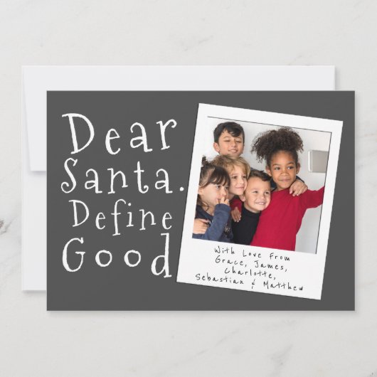 Cher Père Noël Définir une bonne carte de Noël (Devant)