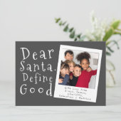 Cher Père Noël Définir une bonne carte de Noël (Debout devant)