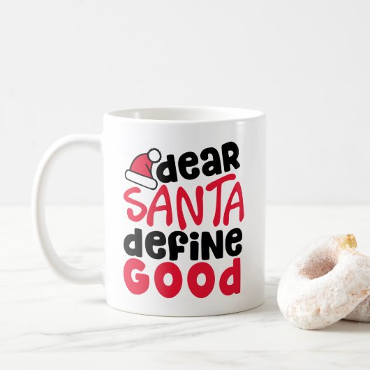 Cher Père Noël Définir une bonne Mug de vacances (Avec donut)