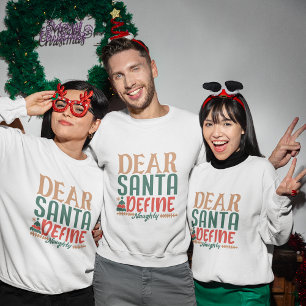 Cher Père Noël définir vilain sweatshirt de Noël