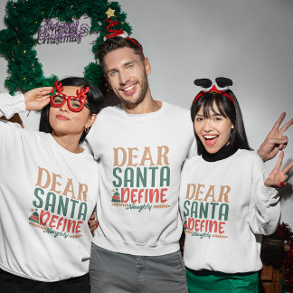 Cher Père Noël définir vilain sweatshirt de Noël