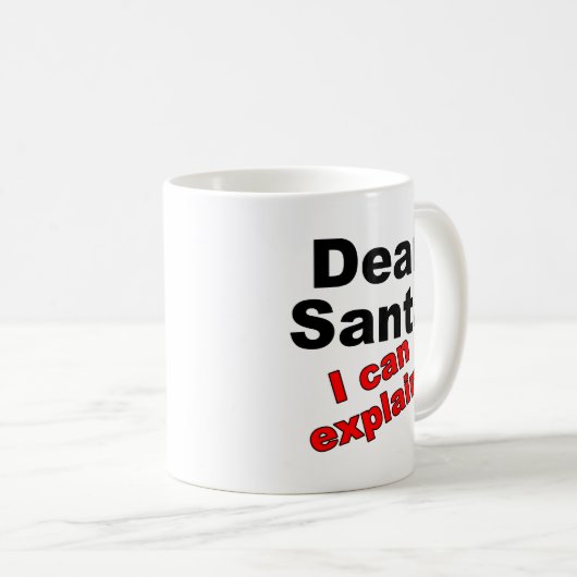 Cher Père Noël drôle Mug (Devant droit)