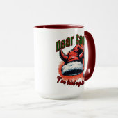 Cher Père Noël drôle Mug de Noël (Devant droit)