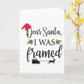 "Cher Père Noël, j'ai été encadrée" Carte de Noël (Fleur jaune)