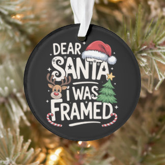 Cher Père Noël J'ai été Piégé Arbre de Noël Renne