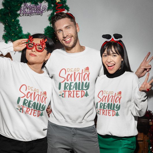 Cher Père Noël j'ai vraiment essayé sweatshirt de