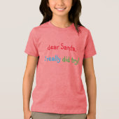 Cher Père Noël, J'Ai Vraiment Essayé Un Tshirt De (Recto)