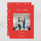 Cher Père Noël, Je Peux Expliquer La Carte Rouge D (Devant / Derrière)