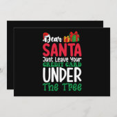 Cher Père Noël laissez simplement votre carte de c (Devant / Derrière)