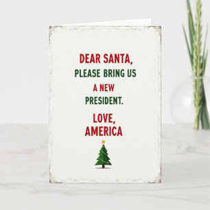 Cher Père Noël Nouvelle Carte de Noël Politique po