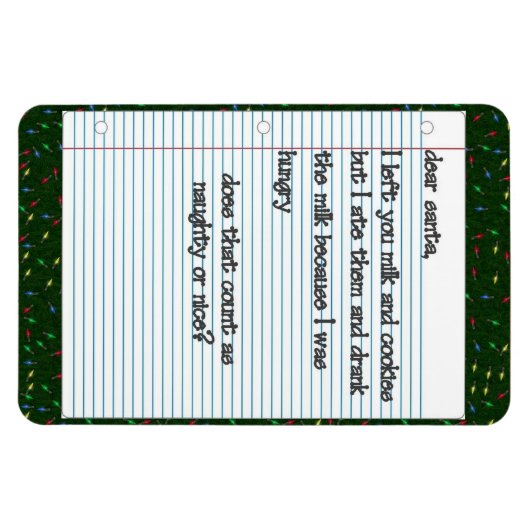 Cher Père Noël Premium Magnet (Horizontal)